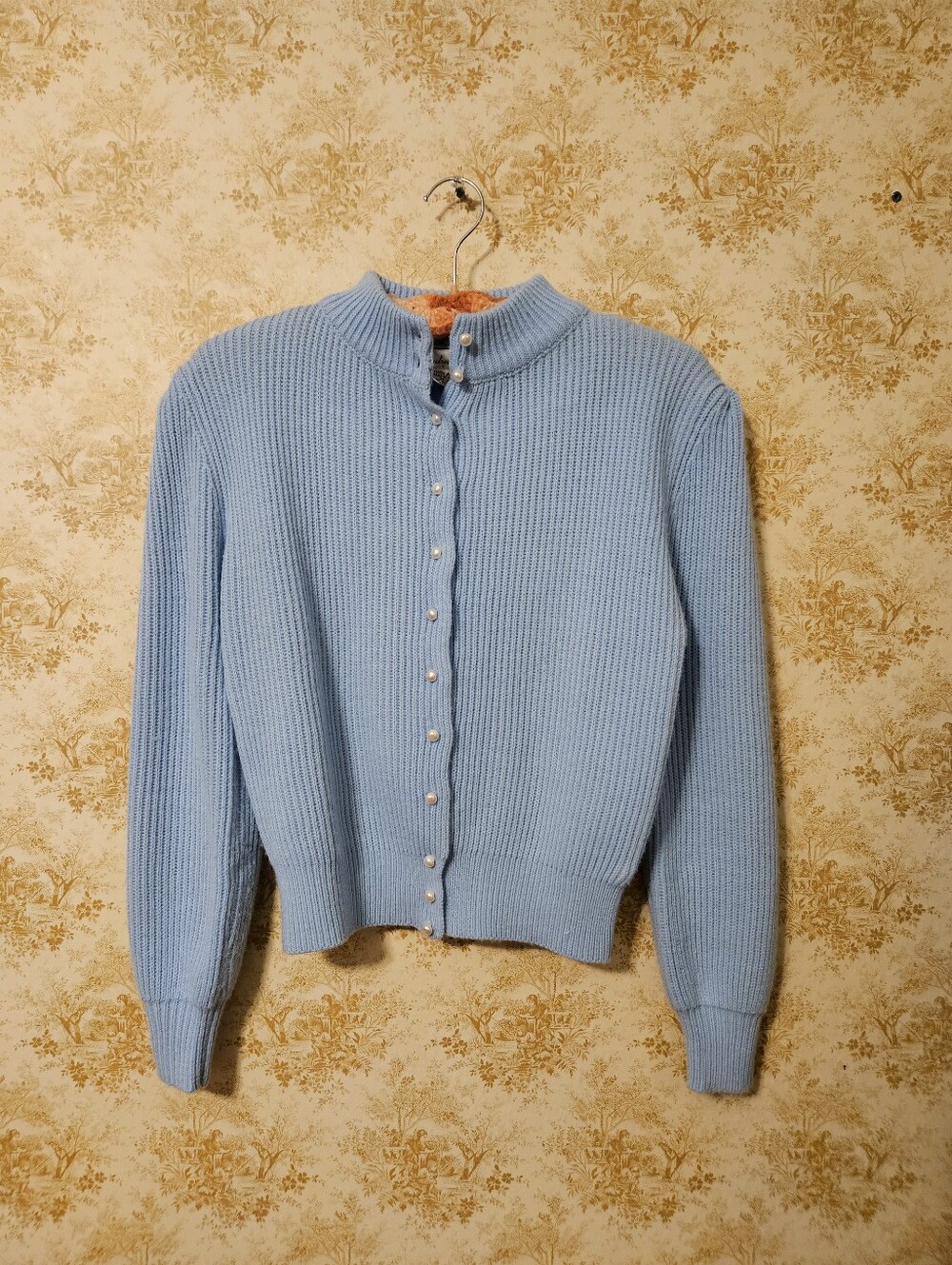 Vintage Andrew St. John Cardigan Light Blue